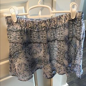 BCBG Generation XS printed chiffon shorts